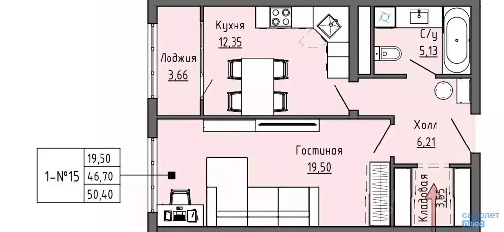 1-к кв. Чеченская республика, Грозный Старопромысловское ш., 1А (50.4 ... - Фото 1