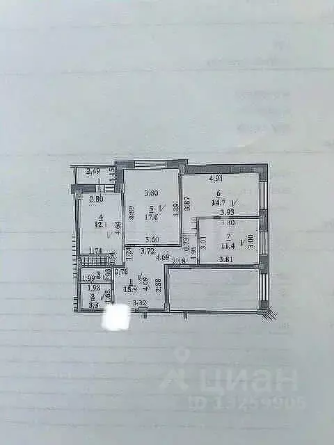 3-к кв. Липецкая область, Липецк ул. Артемова, 3А (81.0 м) - Фото 1