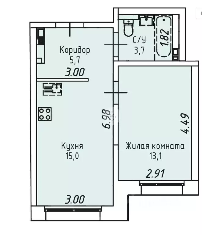 1-к кв. Иркутская область, Иркутск Култукская ул., 16 (37.5 м) - Фото 1