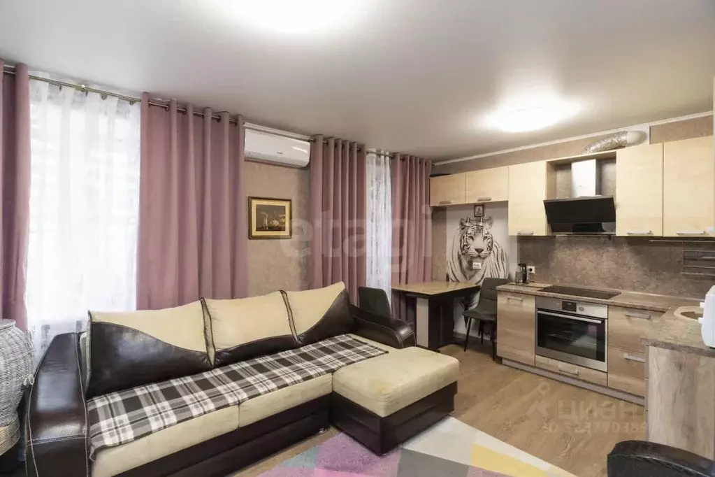 Студия Тюменская область, Тюмень Войновка мкр, ул. Энергостроителей, 9 ... - Фото 1