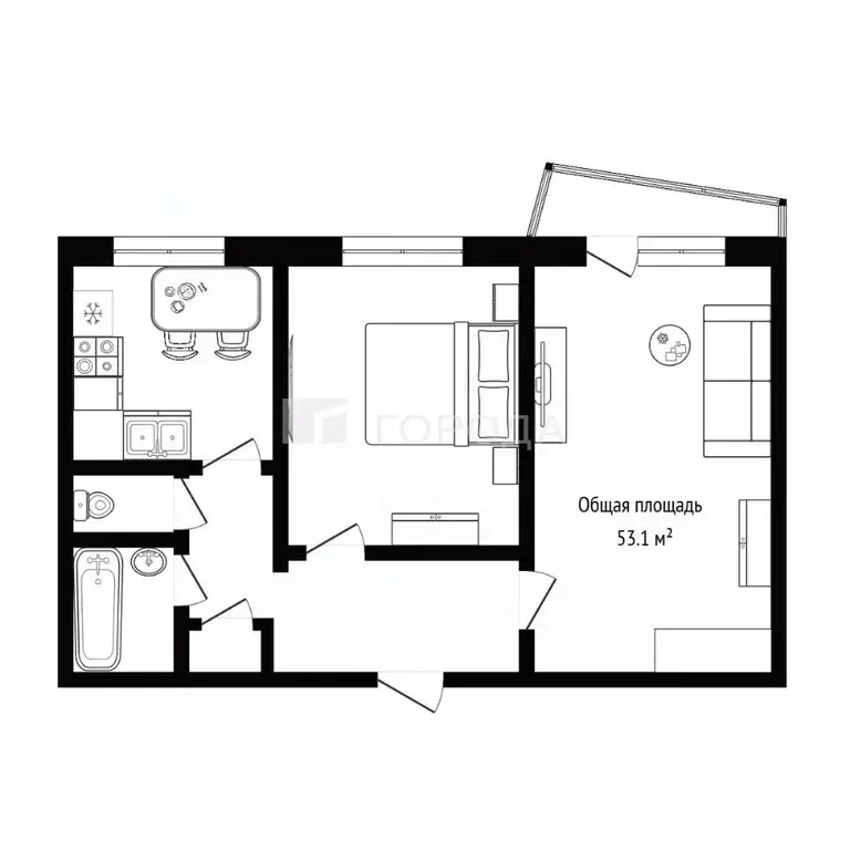 2-к кв. Алтайский край, Бийск ул. Имени Героя Советского Союза ... - Фото 1