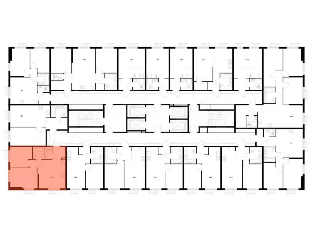 2-к. квартира, 48,7 м, 27/33 эт. - Фото 1