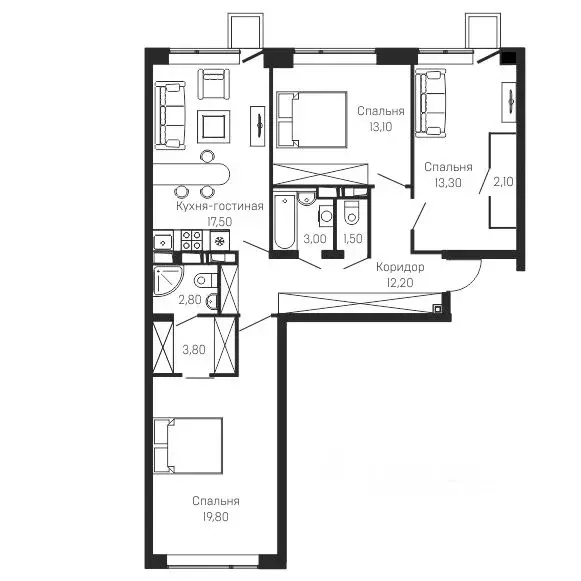 3-к кв. Ярославская область, Ярославский муниципальный округ, пос. ... - Фото 1