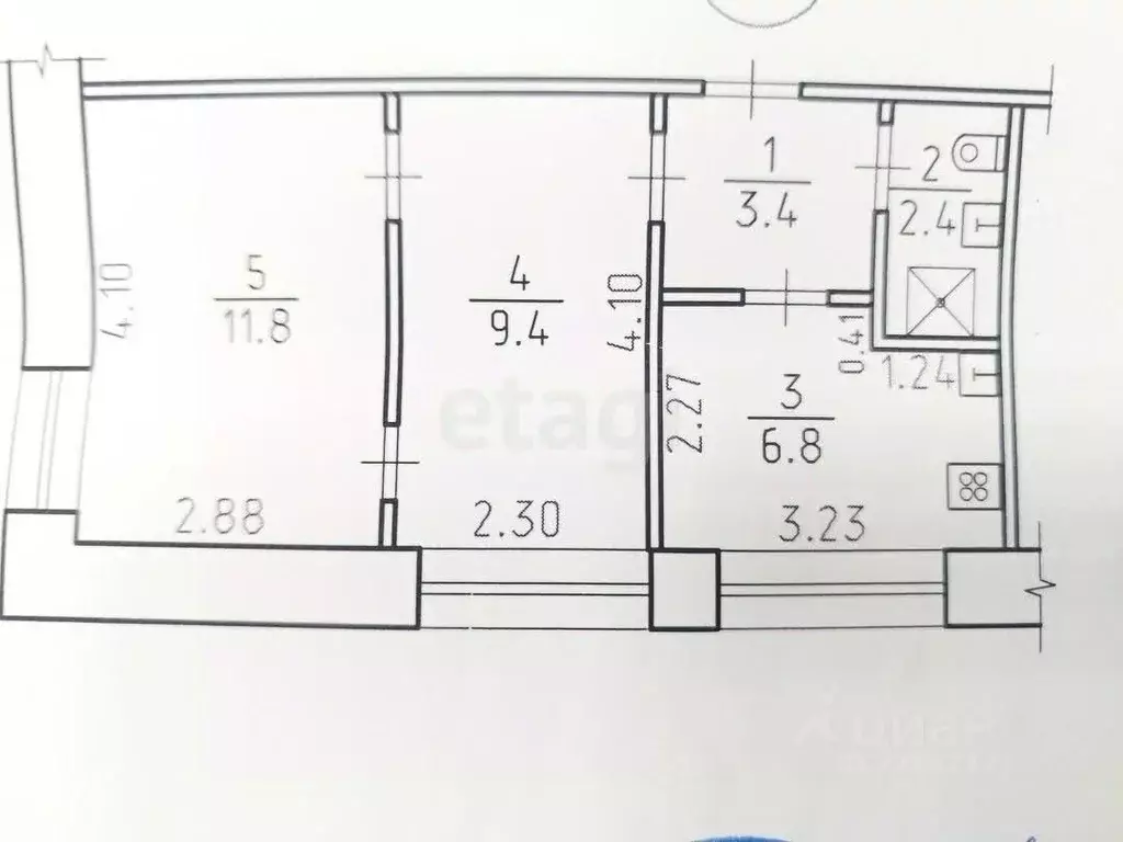 2-к кв. Удмуртия, Ижевск Деповский проезд, 6 (33.8 м) - Фото 1