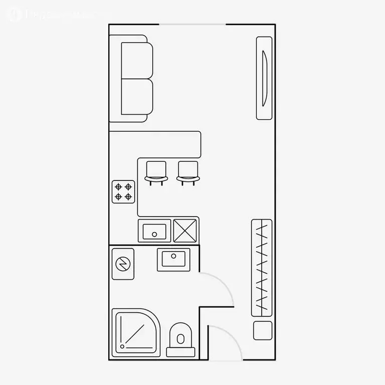 Квартира-студия: Москва, улица Василисы Кожиной, 13 (37 м) - Фото 1