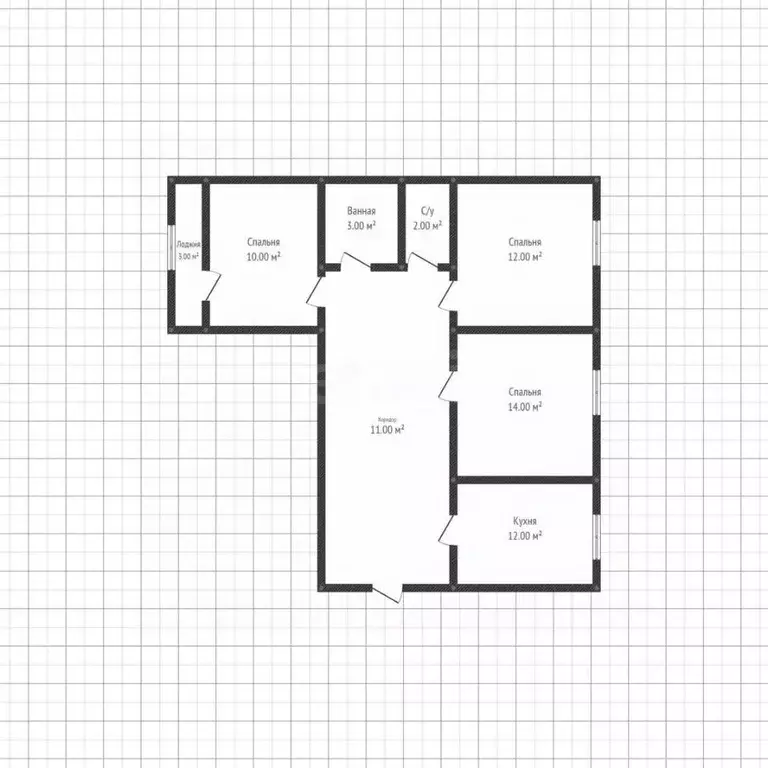 3-к кв. Адыгея, Майкоп ул. 12 Марта, 150К1 (65.2 м) - Фото 2