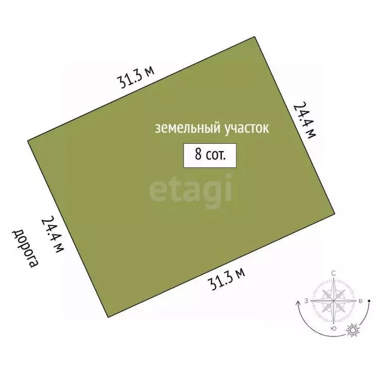 Участок в Тюменская область, Тюменский муниципальный округ, ... - Фото 1