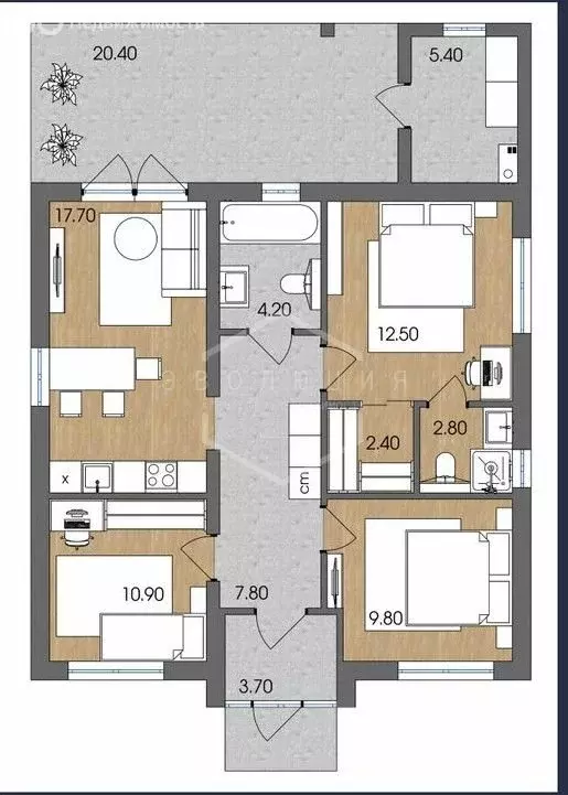 Дом в Калининградская область, Гурьевский муниципальный округ, посёлок ... - Фото 2