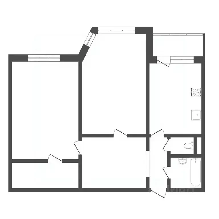 2-к кв. Тюменская область, Тюмень Широтная ул., 163 (74.4 м) - Фото 1