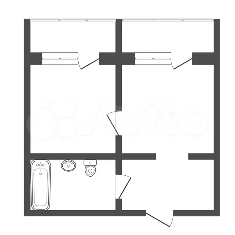 1-к. квартира, 30,6 м, 7/8 эт. - Фото 0