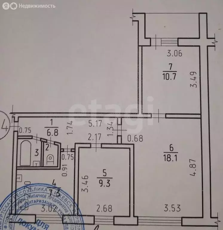 3-комнатная квартира: Ижевск, улица Баранова, 83 (55.3 м) - Фото 0