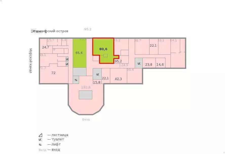 Офис в Санкт-Петербург остров Канонерский, 3к1Б (81 м) - Фото 1