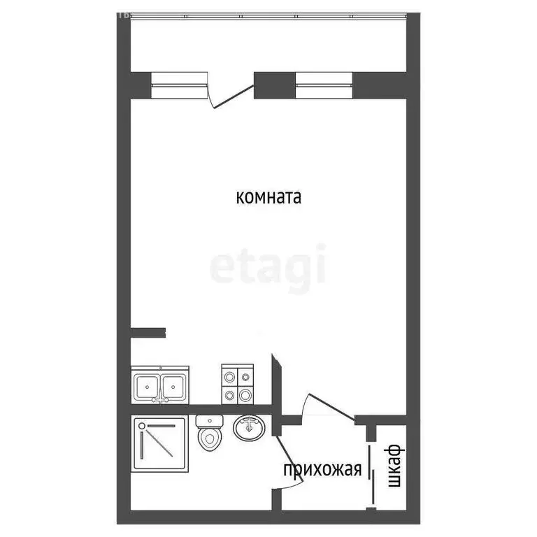 Квартира-студия: Анапа, Анапское шоссе, 24к1 (28 м) - Фото 0