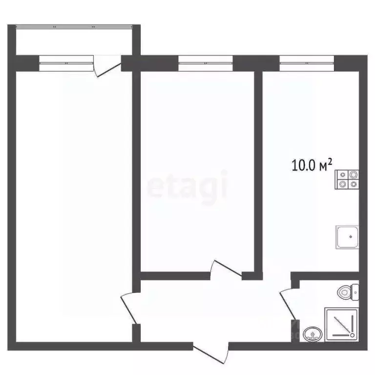 2-к кв. Ярославская область, Ярославль Ленинградский просп., 74 (52.4 ... - Фото 1
