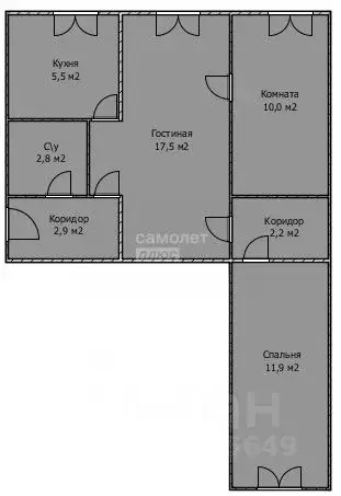 3-к кв. Башкортостан, Стерлитамак ул. Голикова, 28 (54.1 м) - Фото 1