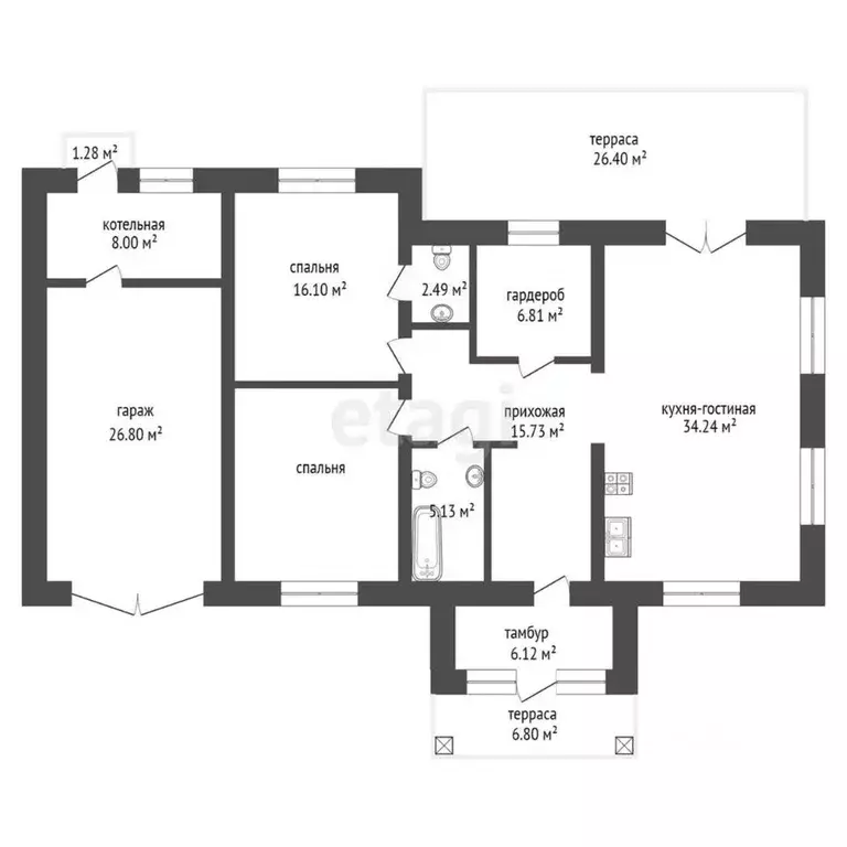 Дом в Тюменская область, Тюменский муниципальный округ, с. Каменка  ... - Фото 2