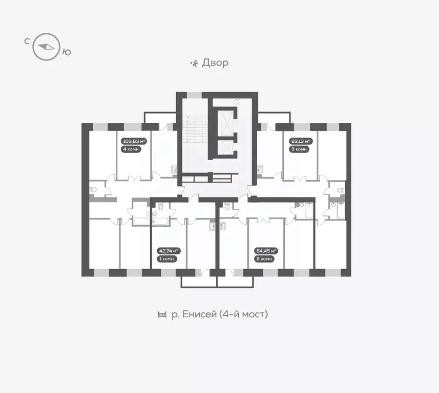 4-к кв. Красноярский край, Красноярск ул. Академгородок, 78 (103.1 м) - Фото 1
