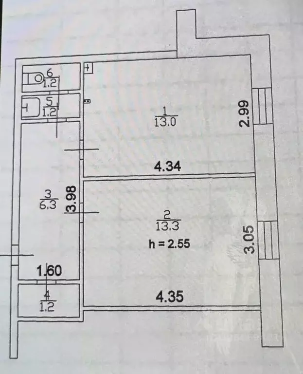 1-к кв. Татарстан, Казань ул. Фатыха Амирхана, 12Б (36.2 м) - Фото 2