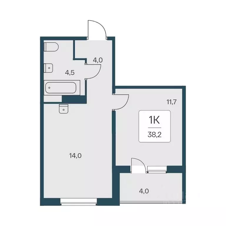 1-к кв. Новосибирская область, Новосибирск Кедровая ул., 80/3 (38.2 м) - Фото 0