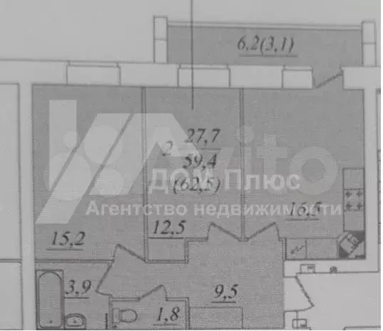 2-к. квартира, 63,9 м, 7/10 эт. - Фото 0