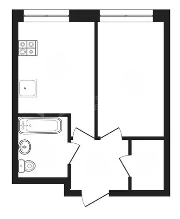 1-комнатная квартира: Тюмень, улица Юрия Рогачева, 11к2 (31 м) - Фото 1