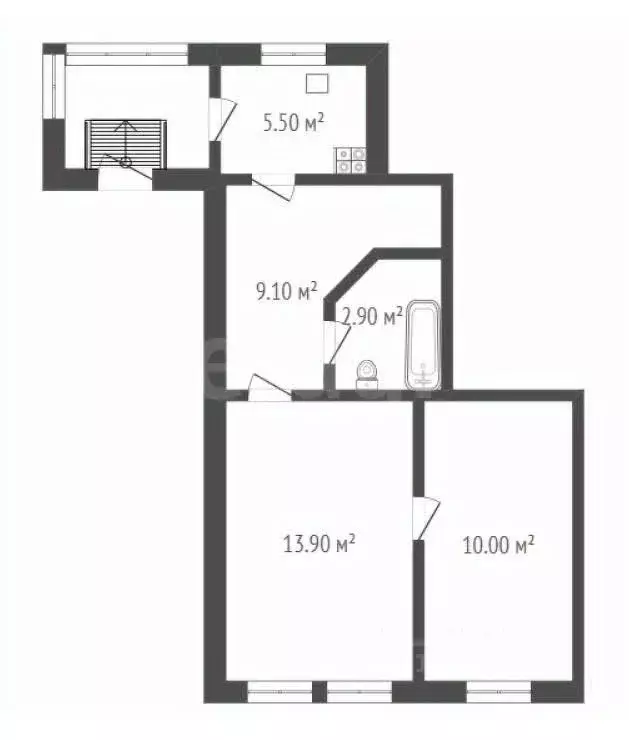 2-к кв. Воронежская область, Борисоглебск Бланская ул., 30 (41.4 м) - Фото 2
