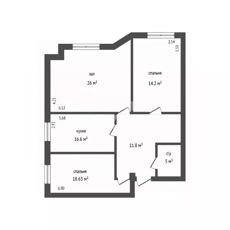 3-к кв. Дагестан, Дербент просп. Агасиева, 18Ж (93.0 м) - Фото 2