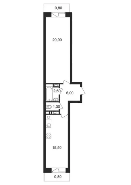 1-комнатная квартира: Ногинск, Юбилейная улица, 14Б (46.3 м) - Фото 0