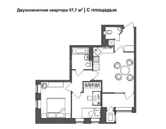 2-комнатная квартира: посёлок Горелки, Ключевая улица, 6 (58 м) - Фото 1
