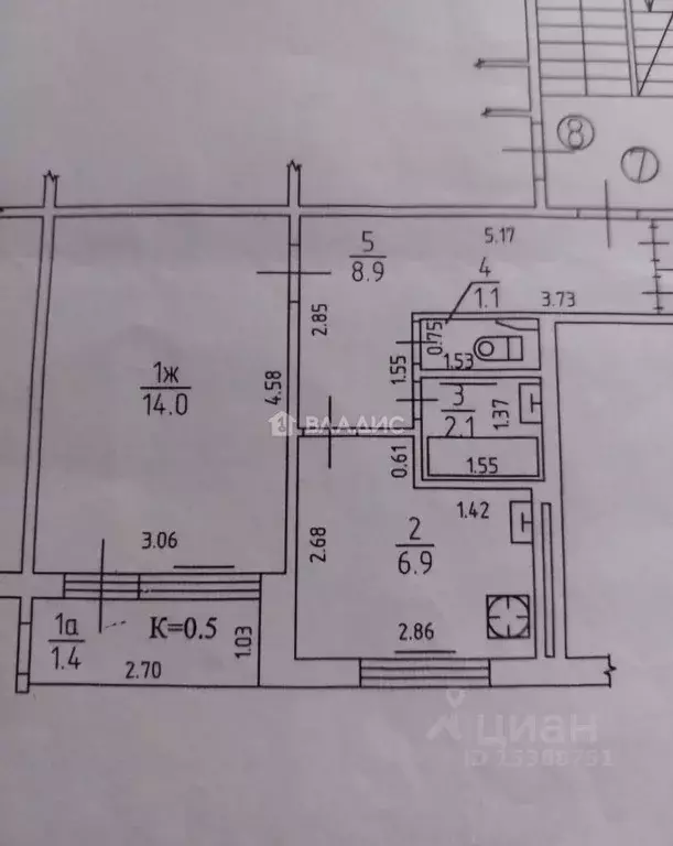 1-к кв. Калининградская область, Калининград Московский просп., 91 ... - Фото 2