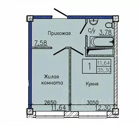 1-к кв. Ставропольский край, Пятигорск ул. Ермолова, 28А (36.49 м) - Фото 1