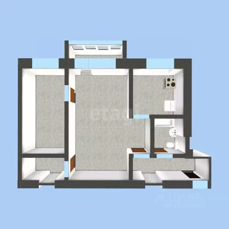 2-к кв. Башкортостан, Уфа просп. Октября, 150/2 (42.0 м) - Фото 2