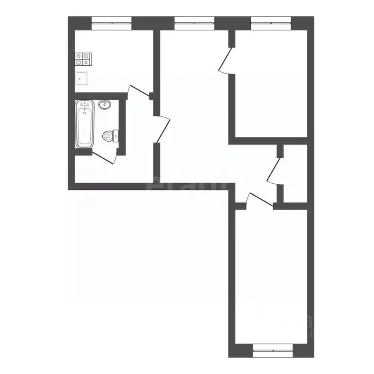3-к кв. Тульская область, Новомосковск Школьная ул., 18 (59.3 м) - Фото 2