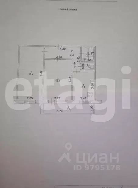 2-к кв. Татарстан, Казань ул. Рашида Вагапова, 12 (54.3 м) - Фото 1