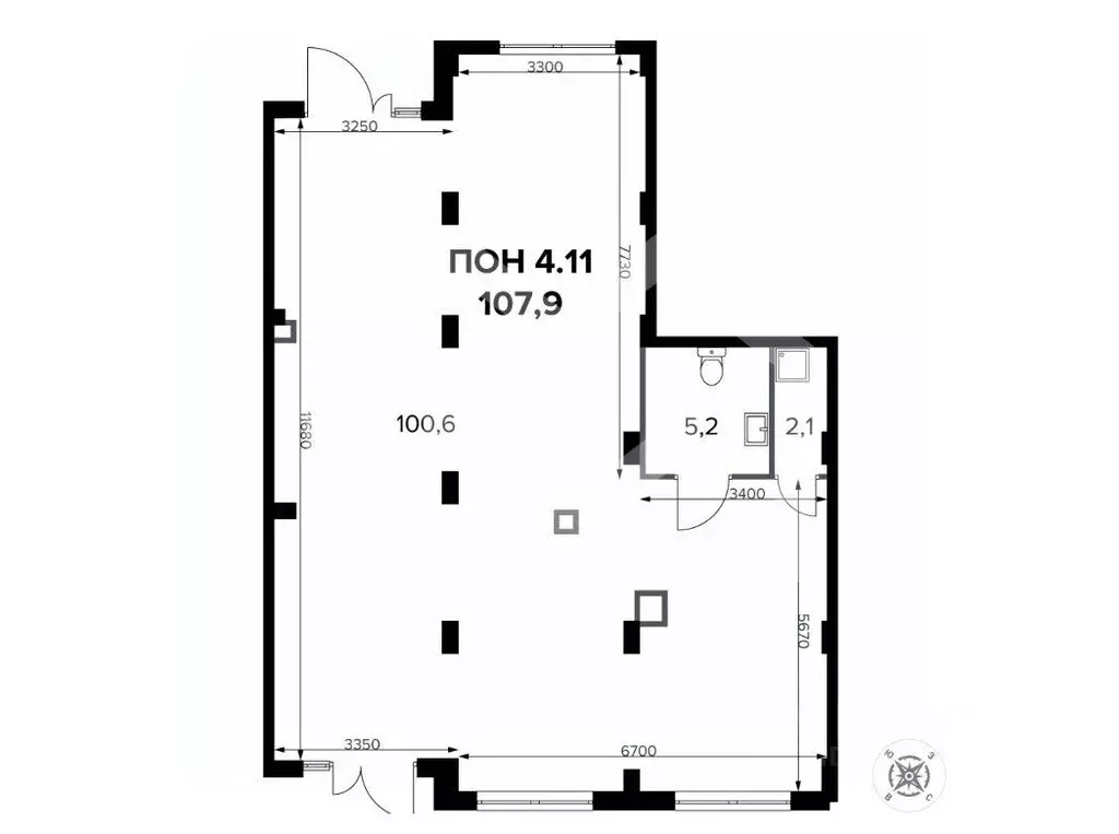 Торговая площадь в Москва Ленинградское ш., 228к7 (108 м) - Фото 2