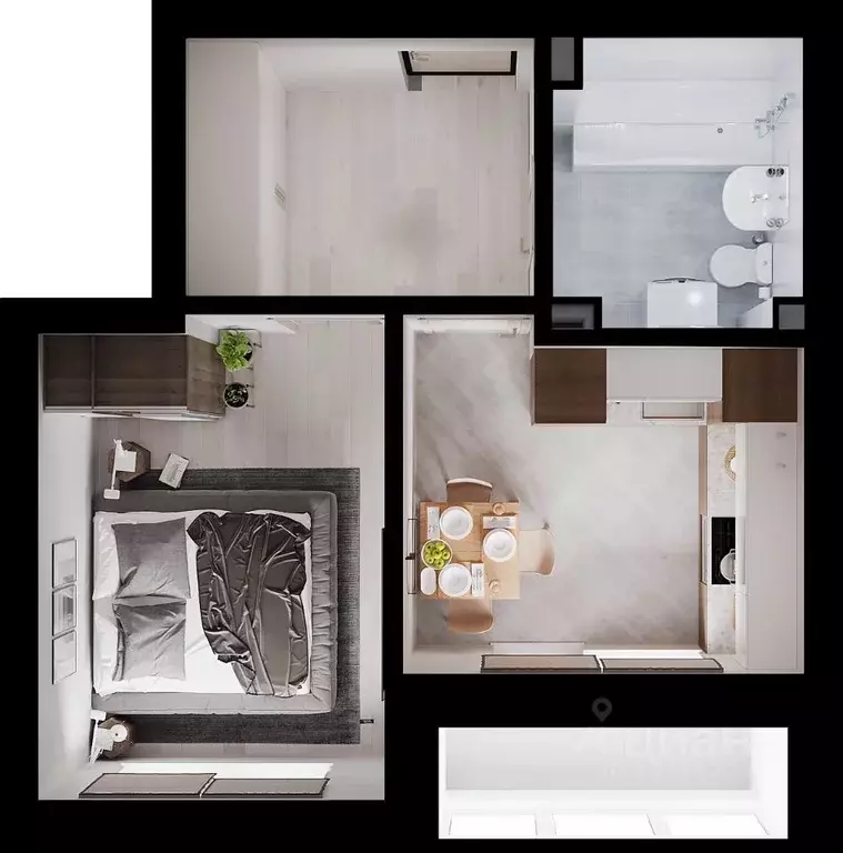 1-к кв. Нижегородская область, Нижний Новгород Смородина жилой ... - Фото 2