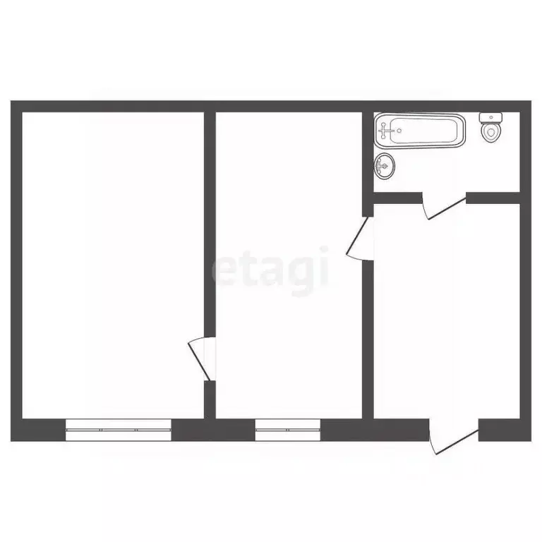 2-к кв. Саратовская область, Балашов Советская ул., 112 (42.8 м) - Фото 1