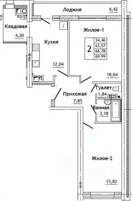 2-к кв. Смоленская область, Смоленский муниципальный округ, д. ... - Фото 0