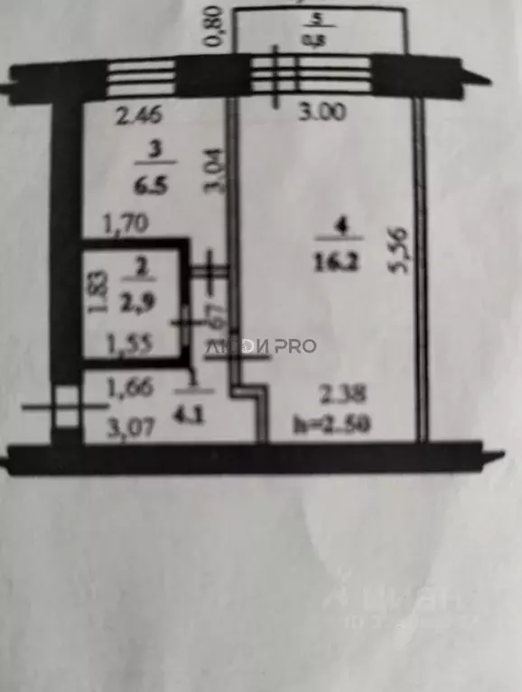 1-к кв. Башкортостан, Стерлитамак ул. Худайбердина, 123 (29.7 м) - Фото 1
