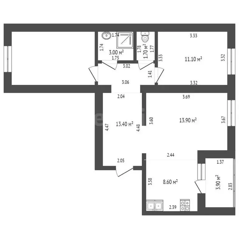3-комнатная квартира: Стерлитамак, улица Артёма, 78 (71.4 м) - Фото 1