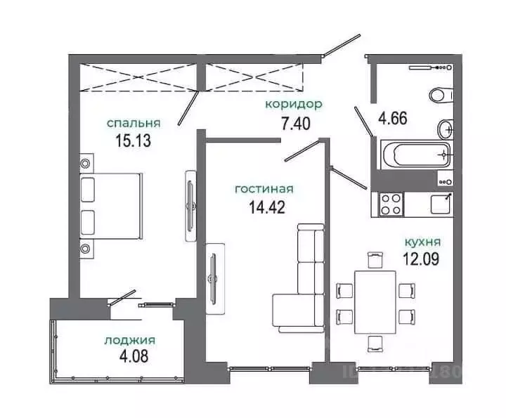 2-к кв. Иркутская область, Иркутск ул. Пискунова (58.0 м) - Фото 0