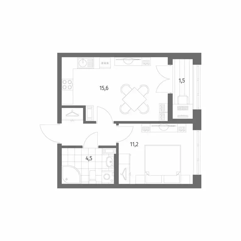 1-комнатная квартира: Новоселье, бульвар Белых Ночей, 3 (36.7 м) - Фото 1