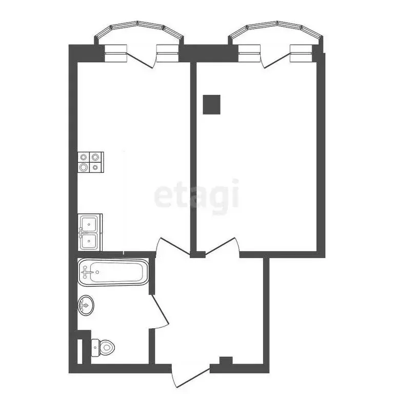 Квартира-студия: Кисловодск, улица Жмакина, 6 (53.3 м) - Фото 0