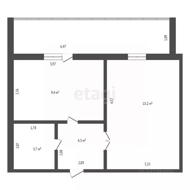 1-к кв. Амурская область, Благовещенск Игнатьевское ш., 14/11 (36.1 м) - Фото 1