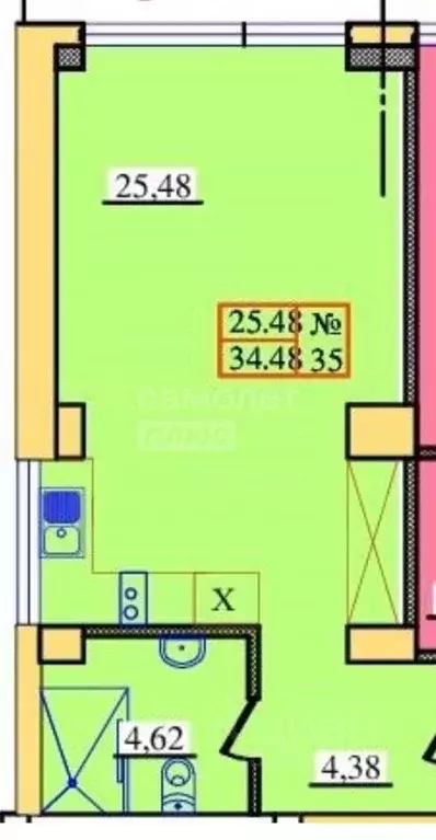 Студия Крым, Евпатория ул. Фрунзе, 20 (34.48 м) - Фото 1