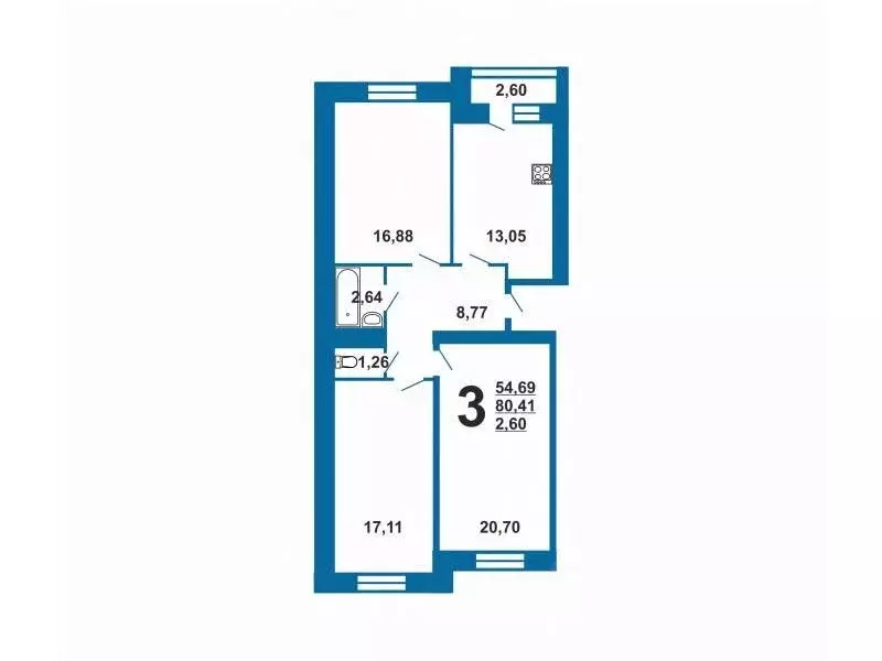 3-к кв. Рязанская область, Рязань ш. Михайловское, 234к1 (86.0 м) - Фото 2