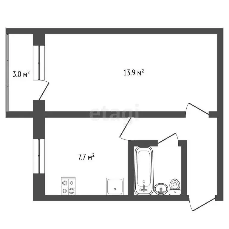 1-комнатная квартира: Анапа, Солнечная улица, 38к5 (39.3 м) - Фото 1