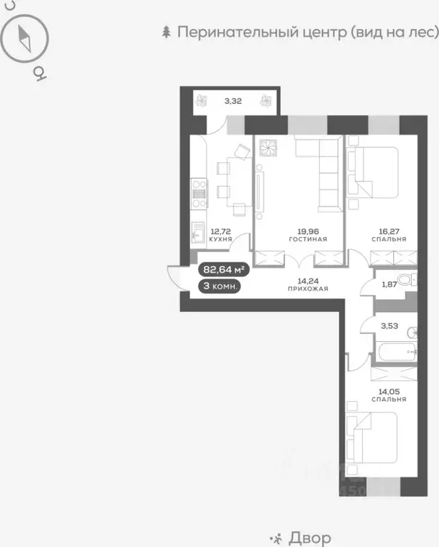 3-к кв. Красноярский край, Красноярск ул. Академгородок, 74 (83.5 м) - Фото 0