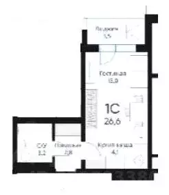 1-к кв. Новосибирская область, Обь ул. Большая, 23 (24.0 м) - Фото 1