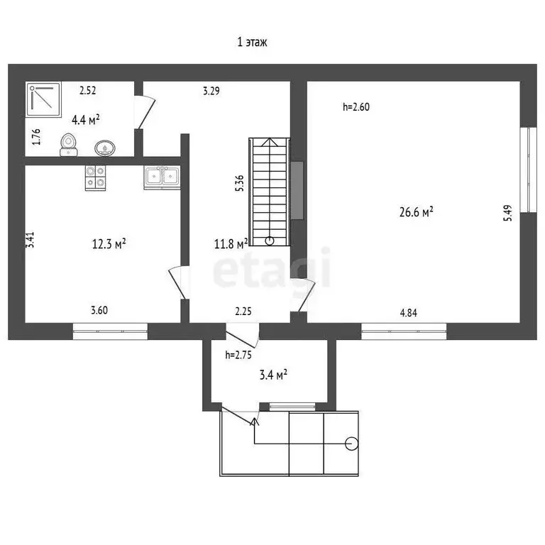 Дом в Кокошкино, Набережная улица, 23с1 (250 м) - Фото 1